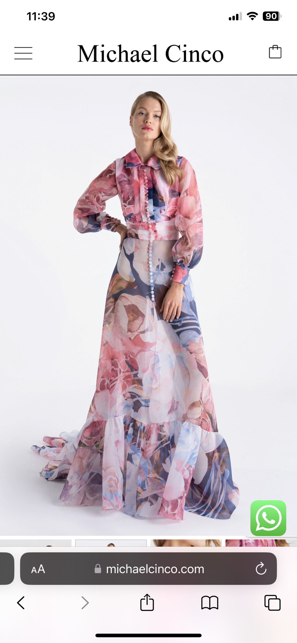 Scalamandre Vera Sheer Exuberant Dalia Fields Cotton Voile from Italy MSRP USD 188/Y