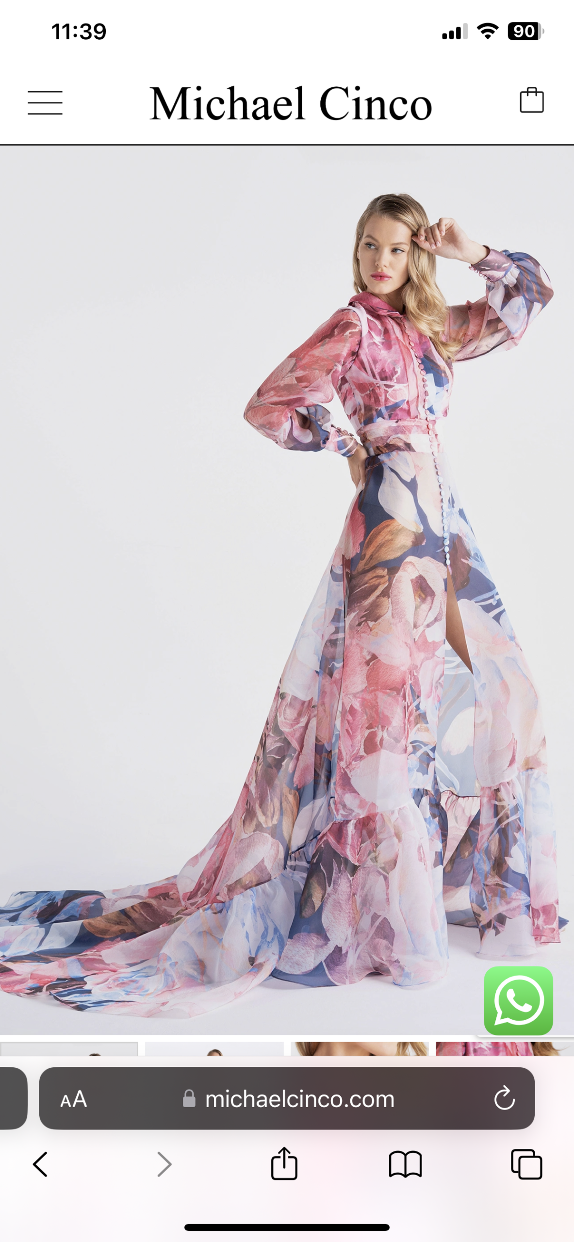 Scalamandre Vera Sheer Exuberant Dalia Fields Cotton Voile from Italy MSRP USD 188/Y