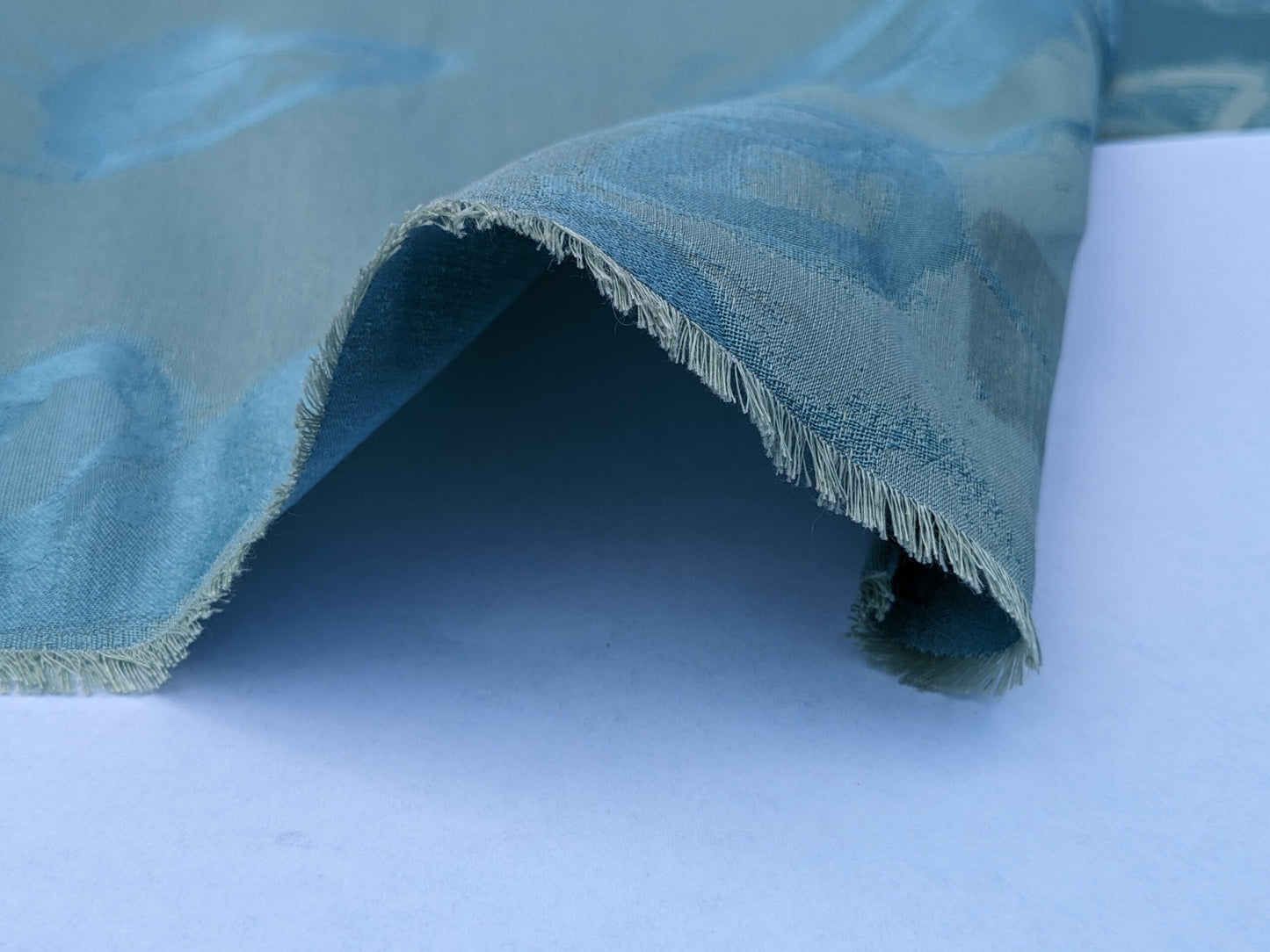 Scalamandre Maharajah Blue Haze Silk Linen Damask Reversible MSRP USD 348/Y