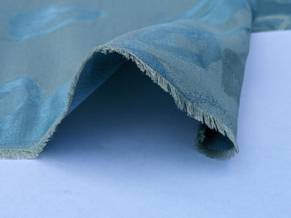 Scalamandre Maharajah Blue Haze Silk Linen Damask Reversible MSRP USD 348/Y