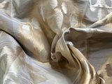 2.38 Yards Scalamandre Grey Watkins Angel Of Longevity in Cameo/Grey/Taupe Silk Linen Diamond Ogee Ikat MSRP USD 306/y