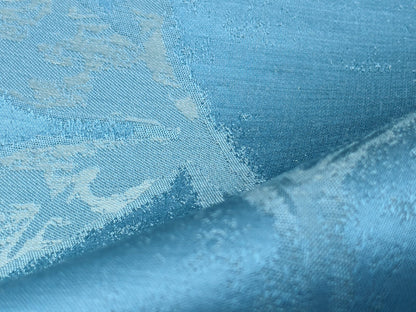 Scalamandre Maharajah Blue Haze Silk Linen Damask Reversible MSRP USD 348/Y