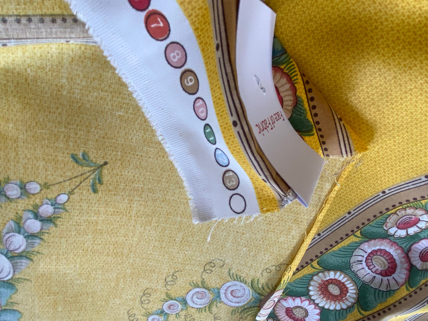 By Yard Scalamandre Bouquet Chinois Grey Watkins Marigold Chinois Yellow Gold Green Flower Stripe MSRP USD 200/Y