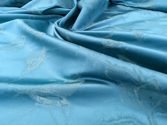 Scalamandre Maharajah Silk Linen Damask - Blue Haze