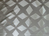 2.25 Yards Scalamandre Grey Watkins Polygon in Aqua Light Blue Lattice Diamond Geometric Silk Cotton MSRP USD 260/Y