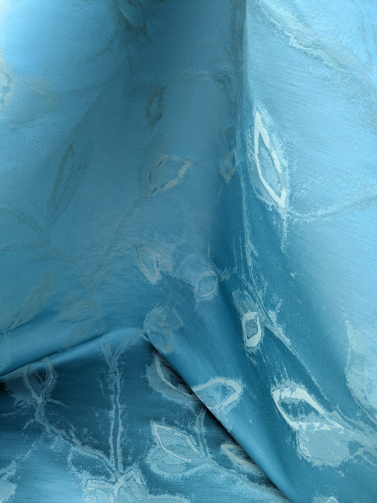 Scalamandre Maharajah Blue Haze Silk Linen Damask Reversible MSRP USD 348/Y