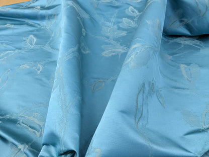 Scalamandre Maharajah Blue Haze Silk Linen Damask Reversible MSRP USD 348/Y
