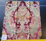 Scalamandre Tosca Silk Velvet In Red colorway Pink Red Gold Pink 25x26” MSRP USD 956/Y