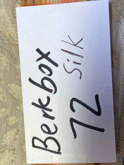 1 Berkbox72 Scalamandre Silk Square Cheetah Stripe Ivory Silk Novelty Gray Small Scale 33"x27" MSRP USD300+/Y