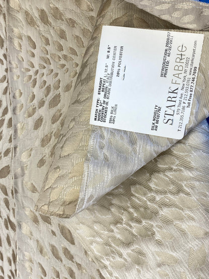 1 Berkbox72 Scalamandre Silk Square Cheetah Stripe Ivory Silk Novelty Gray Small Scale 33"x27" MSRP USD300+/Y