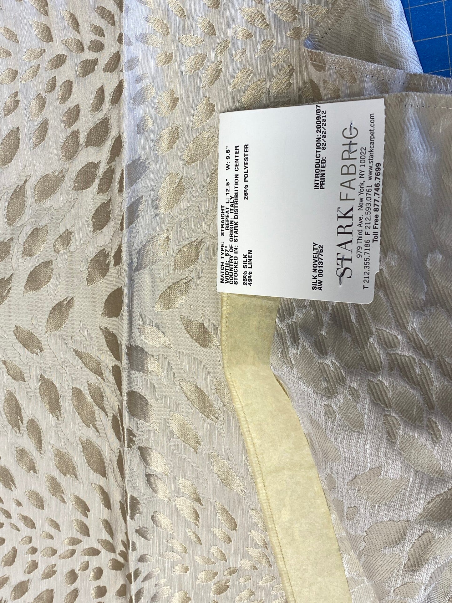 2 Berkbox72 Scalamandre Silk Square Cheetah Stripe Ivory Silk Novelty Gray Small Scale 33"x27" MSRP USD300+/Y