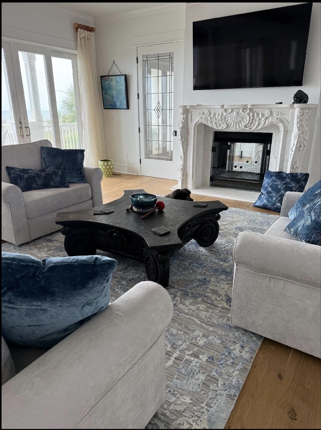 Stark Cedartown Light Slate Grey Modern Blue Grey Rug Medallion Hand Knotted - 100% Silk - 9x12' MSRP USD16250