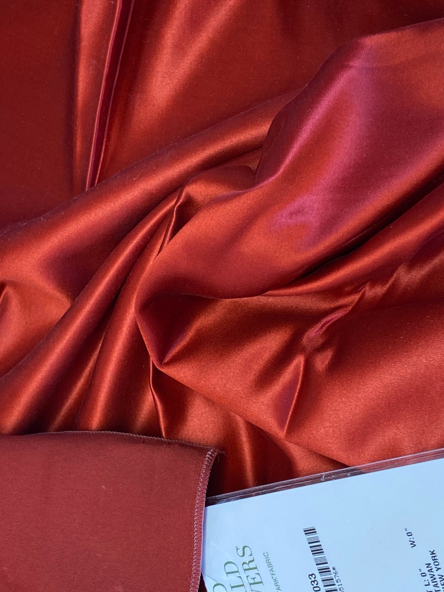 3 Berkbox72 Scalamandre Silk Square Sarin Tango Red Orange Solid MSRP USD300+/Y