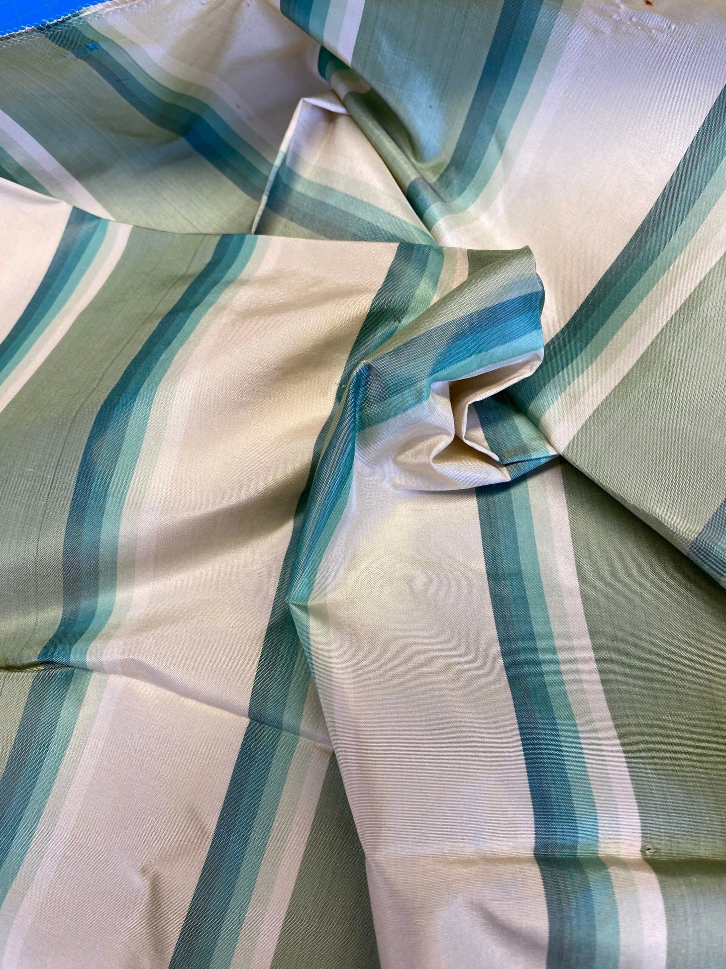 8 Berkbox72 Thomas Dare Fonthill Silk Albinoni Fern Green White Stripe MSRP USD176/Y