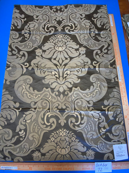 9 Berkbox72 Scalamandre Silk Grey Watkins Bellona 1.1yd x 27" MSRP USD650/Y