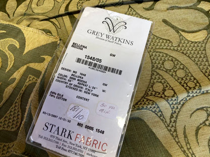 12 Berkbox72 Scalamandre Silk Grey Watkins Square Bellona Mocha Damask MSRP USD650/Y