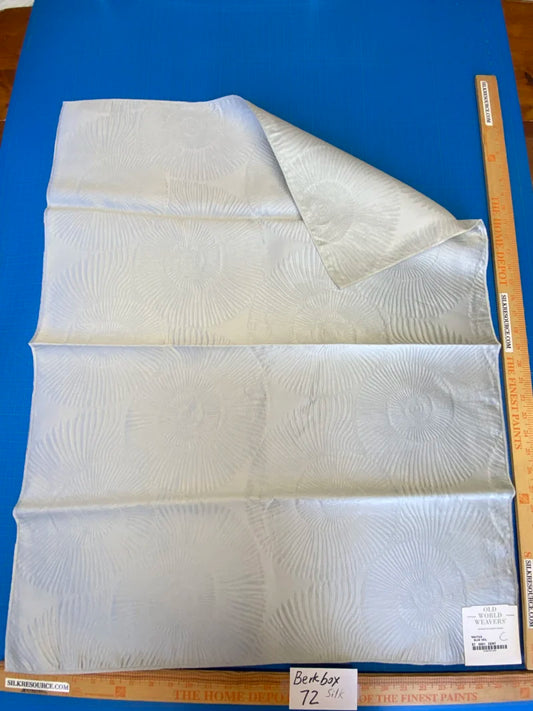 15 Berkbox72 Scalamandre Grey Watkins Silk+Cotton Nautilo Blue Veil MSRP USD312/Y