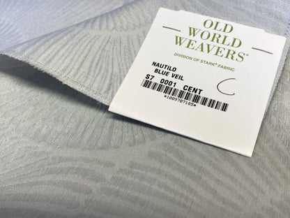 15 Berkbox72 Scalamandre Grey Watkins Silk+Cotton Nautilo Blue Veil MSRP USD312/Y