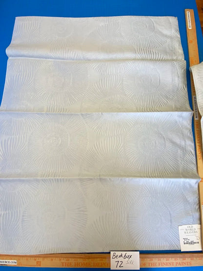 16 Berkbox72 Scalamandre Grey Watkins Silk+Cotton Nautilo Blue Veil 35"x26" MSRP USD312/Y