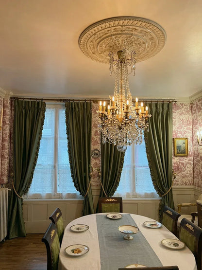 100% Silk Jacquard Dashed Square Texture "marjoram" Green Plaid