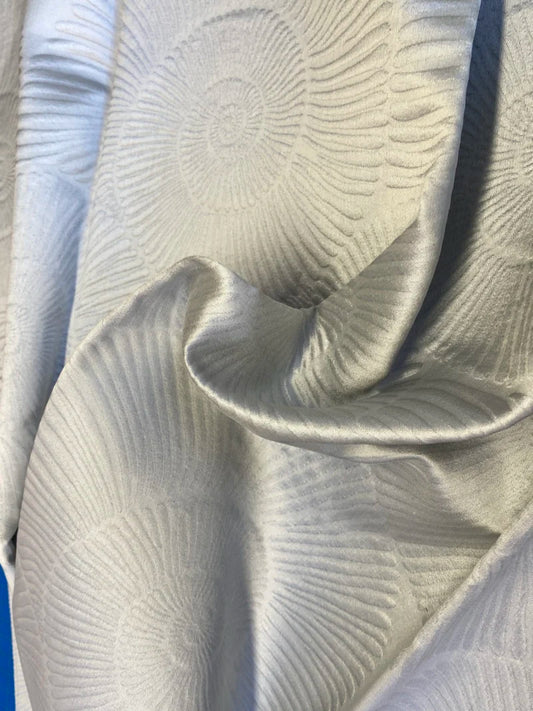 16 Berkbox72 Scalamandre Grey Watkins Silk+Cotton Nautilo Blue Veil 35"x26" MSRP USD312/Y