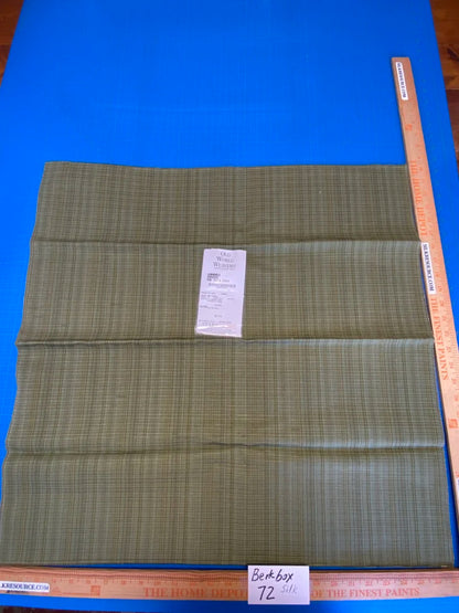 24 Berkbox72 Scalamandre Square Old World Weavers Umbria Grass Green Small Scale Strie Texture MSRP USD 342/y
