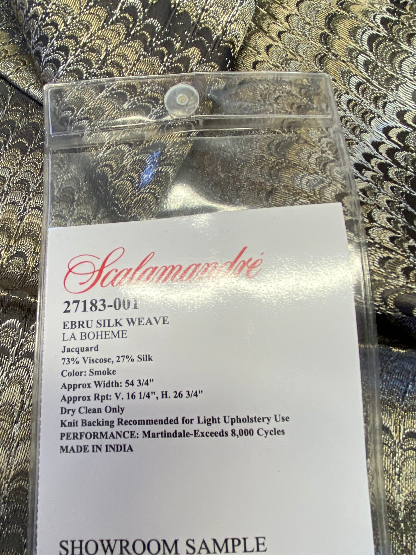 25 Berkbox72 Scalamandre Square Ebru Silk Weave Smoke Jacquards Grey MSRP USD 424/y