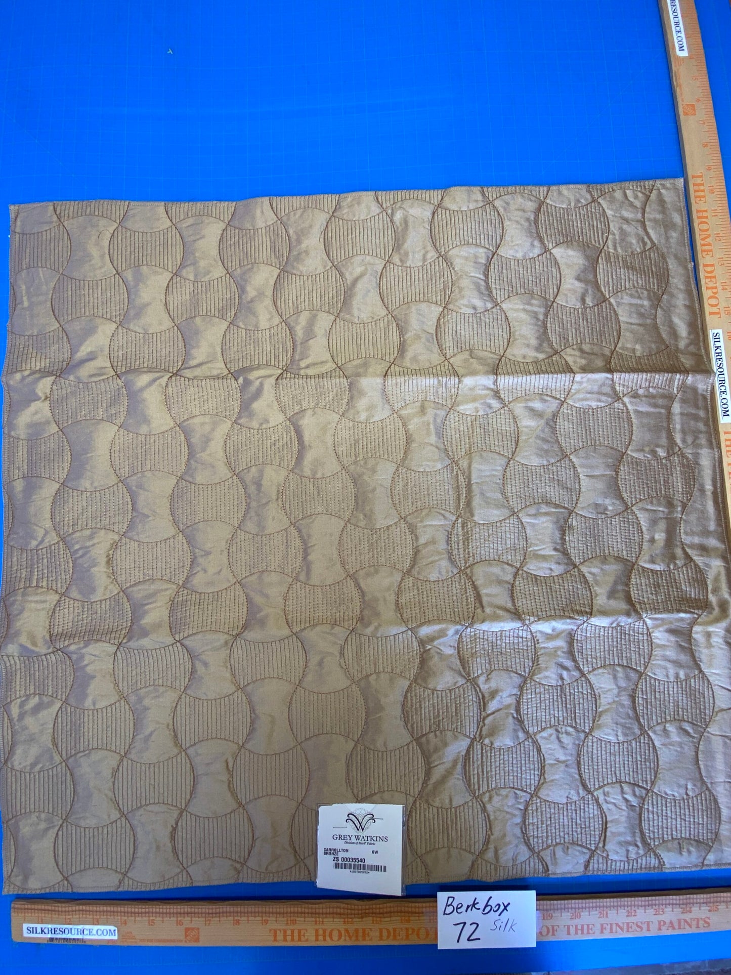 26 Berkbox72 Scalamandre Square Grey Watkins Carrollton Bronze Embroidery Brown MSRP USD 258/y