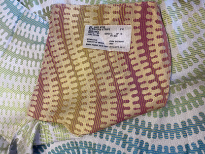 30 Berkbox72 Scalamandre Fonthill Square Silk Sensuous Stripe Aquarelle Ombre Green Blue MSRP USD 356/y