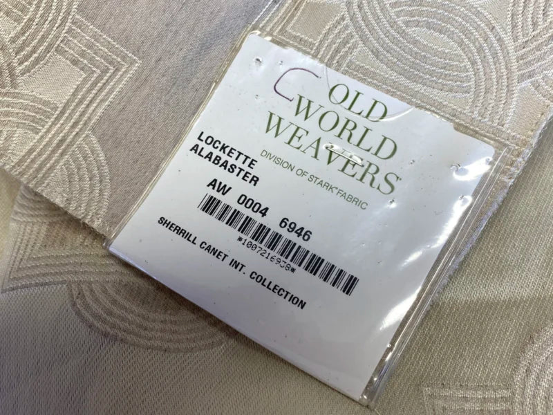 33 Berkbox72 Scalamandre Old World Weavers Square Silk Lockette Alabaster Cream White MSRP USD 348/y