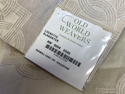33 Berkbox72 Scalamandre Old World Weavers Square Silk Lockette Alabaster Cream White MSRP USD 348/y