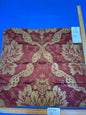 37 Berkbox72 Scalamandre Old World Weavers Square Silk  Claudina Cherry Deep Red Gold Renaissance Damask Reversible Italy MSRP USD 320/Y