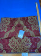 38 Berkbox72 Scalamandre Old World Weavers Square Silk  Claudina Cherry Deep Red Gold Renaissance Damask Reversible Italy MSRP USD 320/Y