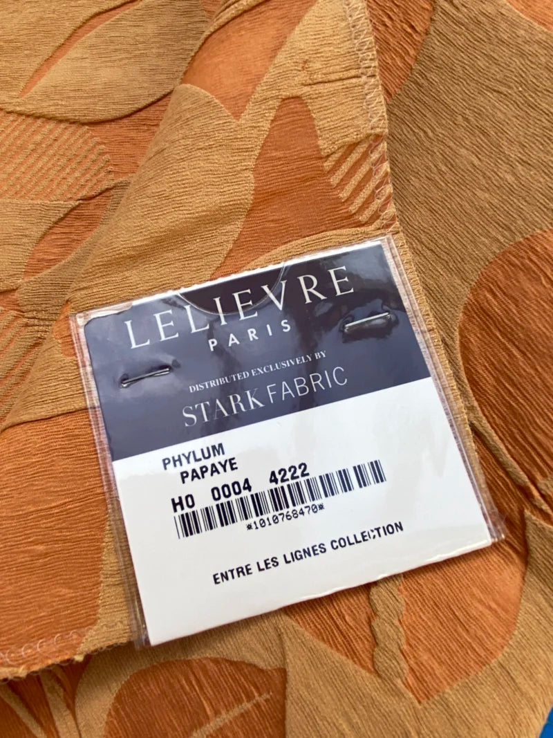 44 Berkbox72 Scalamandre Lelievre Paris Phylum Papaye Damask Leaves Orange MSRP USD 700+/Y