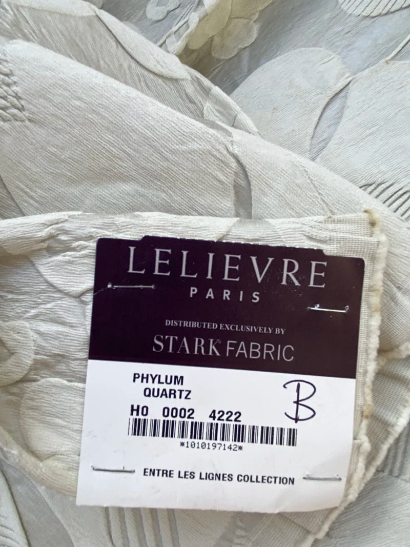 54 Berkbox72 Scalamandre Lelievre Paris Phylum Quartz Damask Leaves White MSRP USD 700+/Y