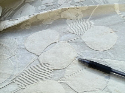 54 Berkbox72 Scalamandre Lelievre Paris Phylum Quartz Damask Leaves White MSRP USD 700+/Y