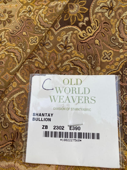 59 Berkbox72 Scalamandre Square Silk Old World Weavers Shantay Bullion Brown Medallion MSRP $300+/y