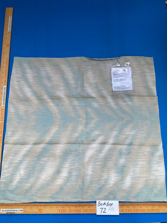 61 Berkbox72 Scalamandre Square Silk Safari Weave Mineral Green Gray Tiger Cheetah, Animal Skin MSRP USD390/y