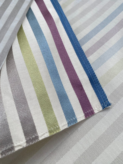 62 Berkbox72 Scalamandre Square Silk Tribolo Silver Blue Silk Stripe MSRP USD200/y