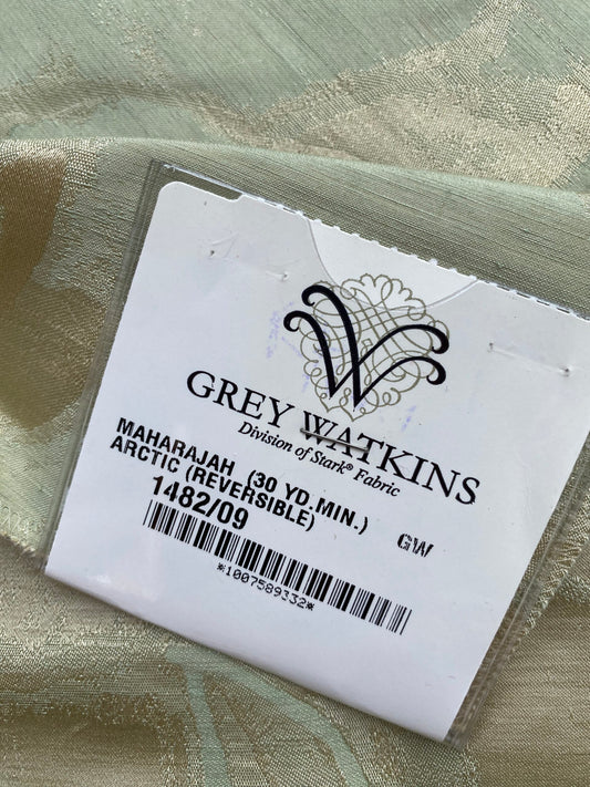 4 Berkbox71 Scalamandre Square Silk Grey Watkins Maharajah Arctic Damask Reversible Gray MSRP USD348/y