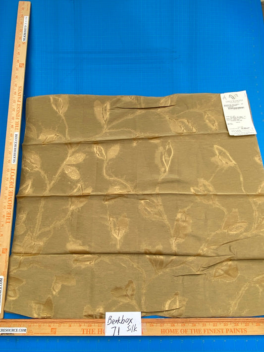 8 Berkbox71 Scalamandre Square Silk Grey Watkins Maharajah Musket Reversible Brown Damask Tree Foliage MSRP USD348/y Piece A