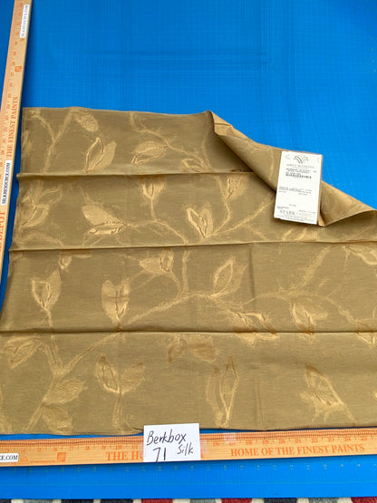 10 Berkbox71 Scalamandre Square Silk Grey Watkins Maharajah Musket Reversible Brown Damask Tree Foliage MSRP USD348/y Piece C