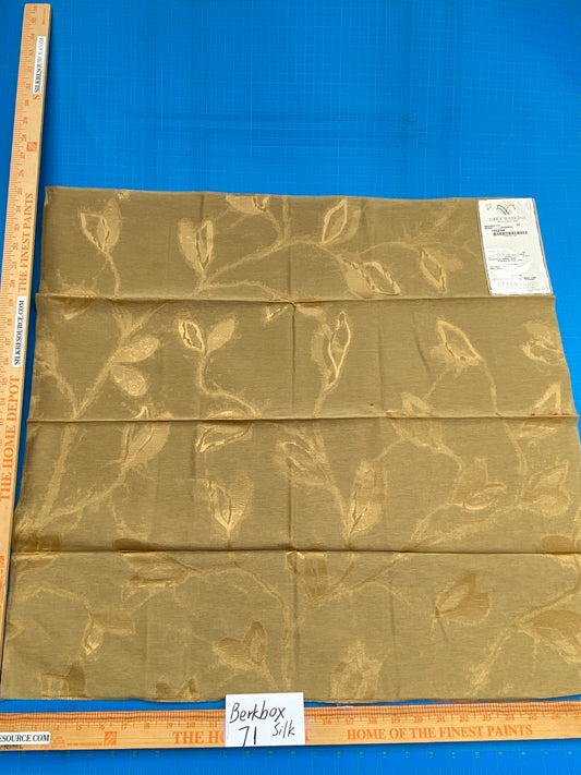 11 Berkbox71 Scalamandre Square Silk Grey Watkins Maharajah Musket Reversible Brown Damask Tree Foliage MSRP USD348/y Piece D