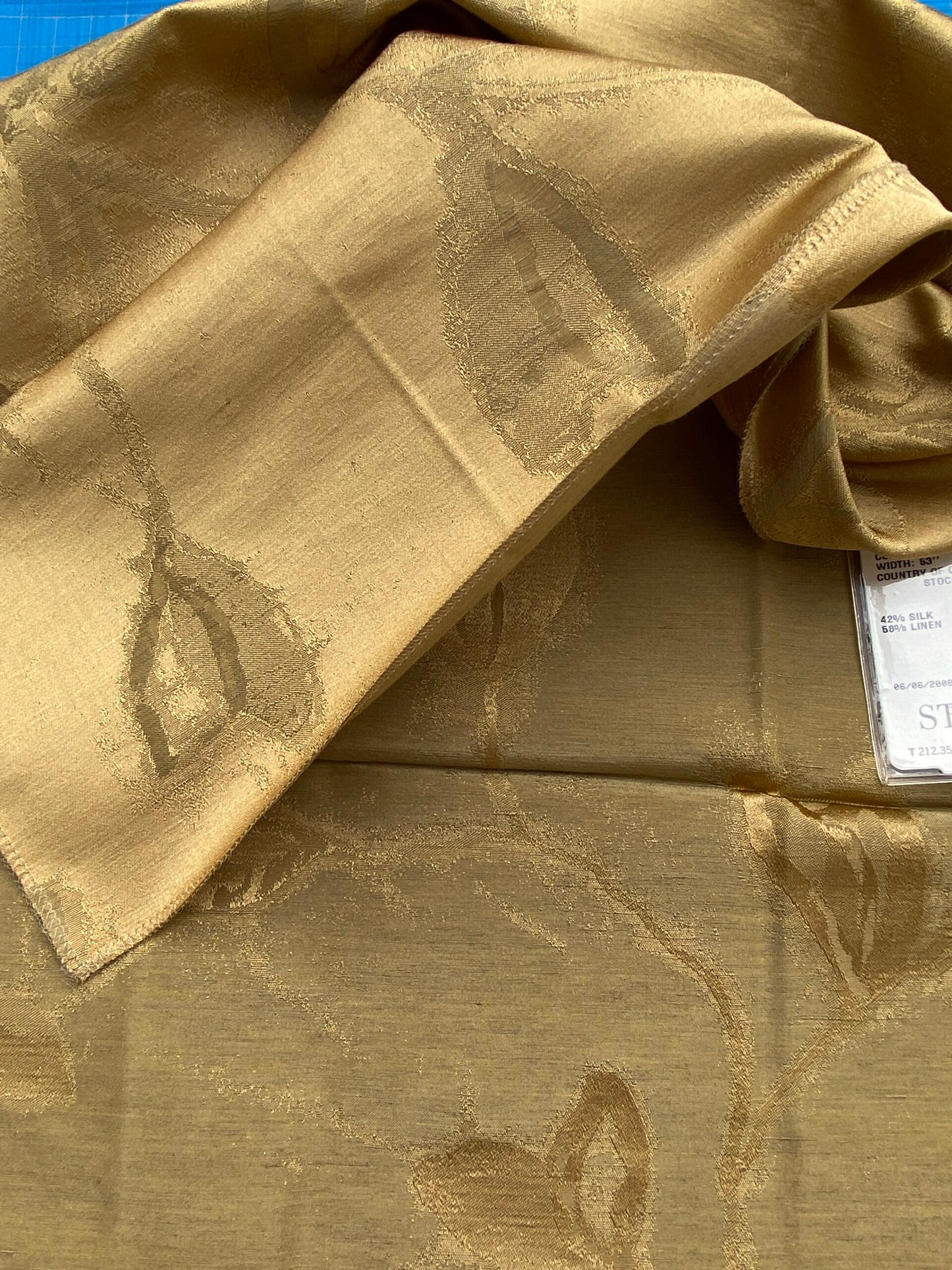 11 Berkbox71 Scalamandre Square Silk Grey Watkins Maharajah Musket Reversible Brown Damask Tree Foliage MSRP USD348/y Piece D