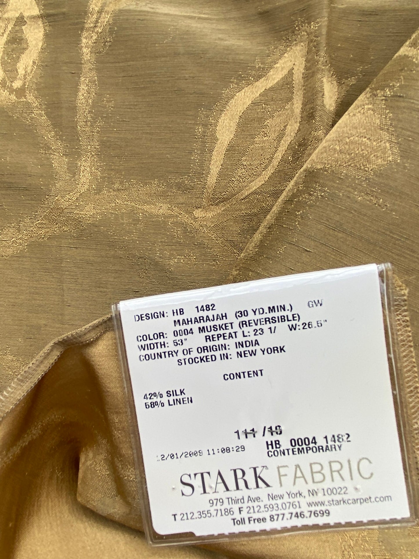 12 Berkbox71 Scalamandre Square Silk Grey Watkins Maharajah Musket Reversible Brown Damask Tree Foliage MSRP USD348/y Piece E