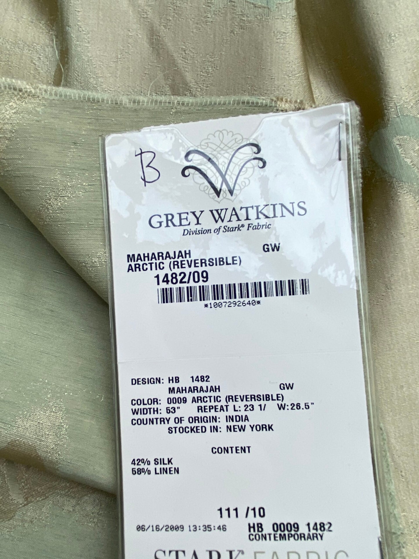 14 Berkbox71 Scalamandre Square Silk Grey Watkins Maharajah Arctic Reversible Green Cream Damask Tree Foliage MSRP USD348/y