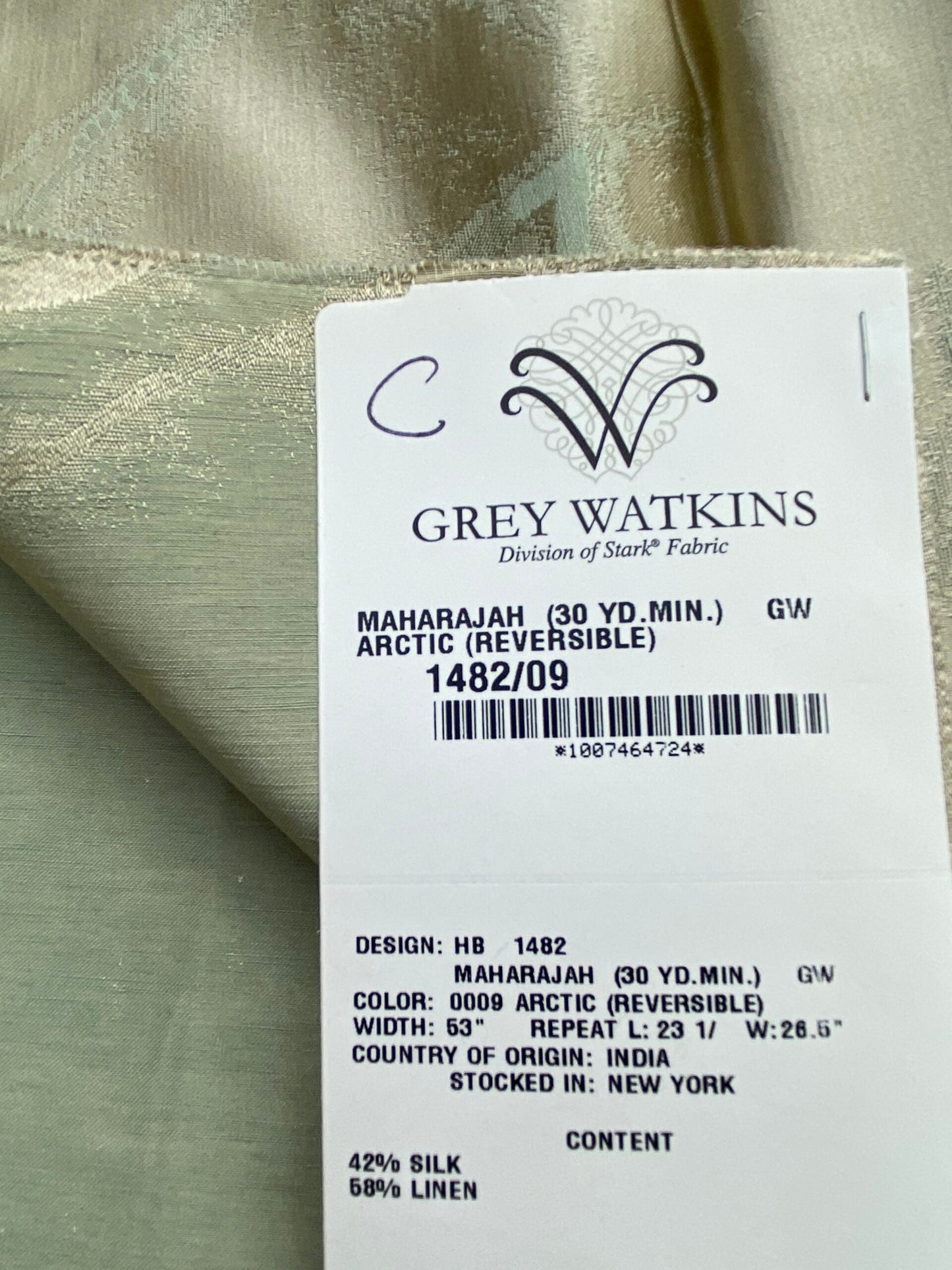 15 Berkbox71 Scalamandre Square Silk Grey Watkins Maharajah Arctic Reversible Green Cream Damask Tree Foliage MSRP USD348/y