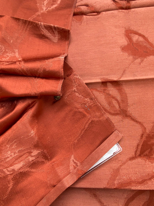 19 Berkbox71 Scalamandre Square Silk Grey Watkins Maharajah Paprika Reversible Red Tree Foliage MSRP USD348/y