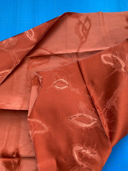 21 Berkbox71 Scalamandre Square Silk Grey Watkins Maharajah Paprika Reversible Red Tree Foliage MSRP USD348/y