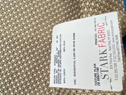 22 Berkbox71 Scalamandre Square Silk Fonthill Mitchell Light Brown Small Scale Texture Plain MSRP USD216/y